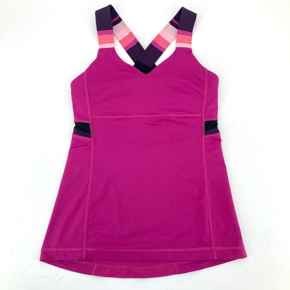 Lululemon: pink crossover strap‎ tank (6)